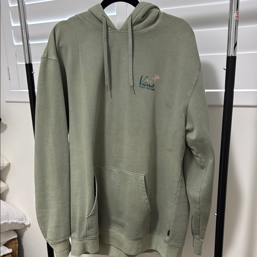 Vans Green Sweatshirt Hoodie Casual Sporty